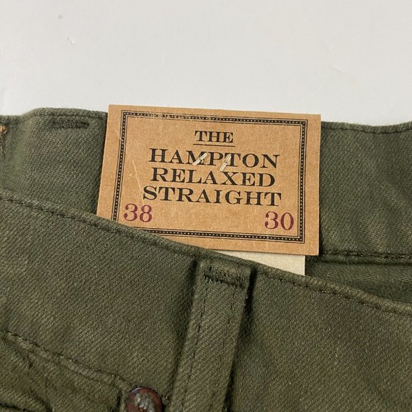 NWT Polo Ralph Lauren Hampton Relaxed Straight Jeans Mens 38 x 30 Olive Green - Picture 7 of 15